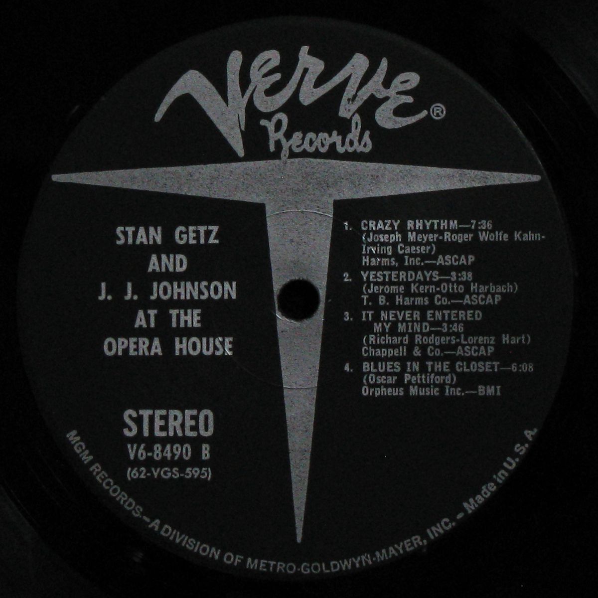 LP Stan Getz / J.J.Johnson — At The Opera House фото 4