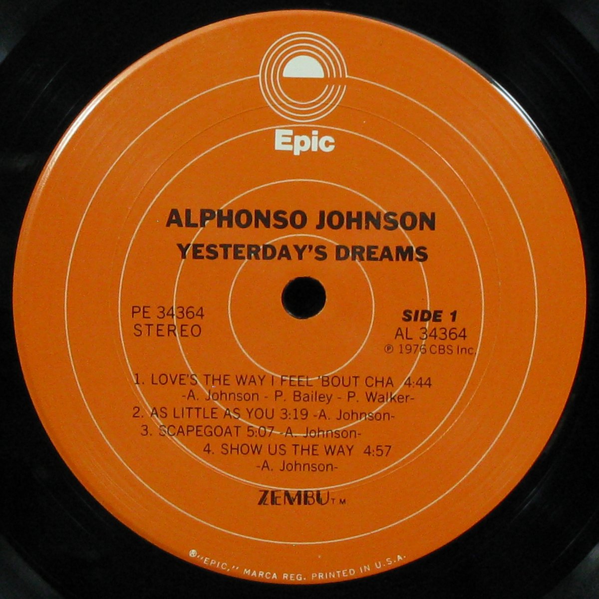 LP Alphonso Johnson — Yesterdays Dreams фото 2