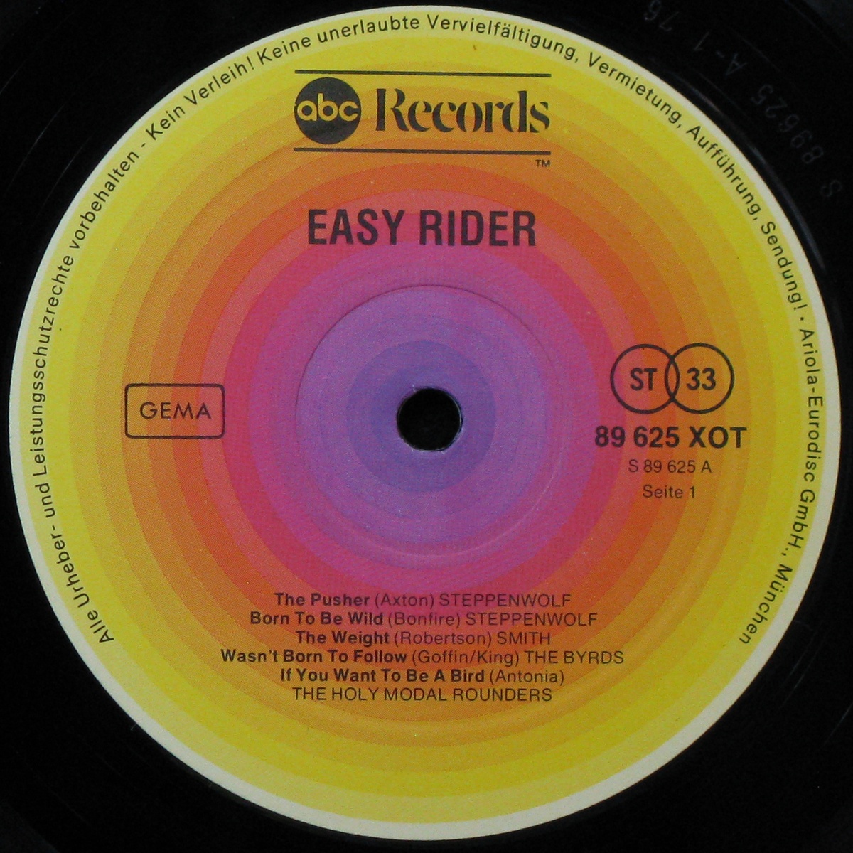 LP V/A — Easy Rider (Songs As Performed In The Motion Picture) фото 2