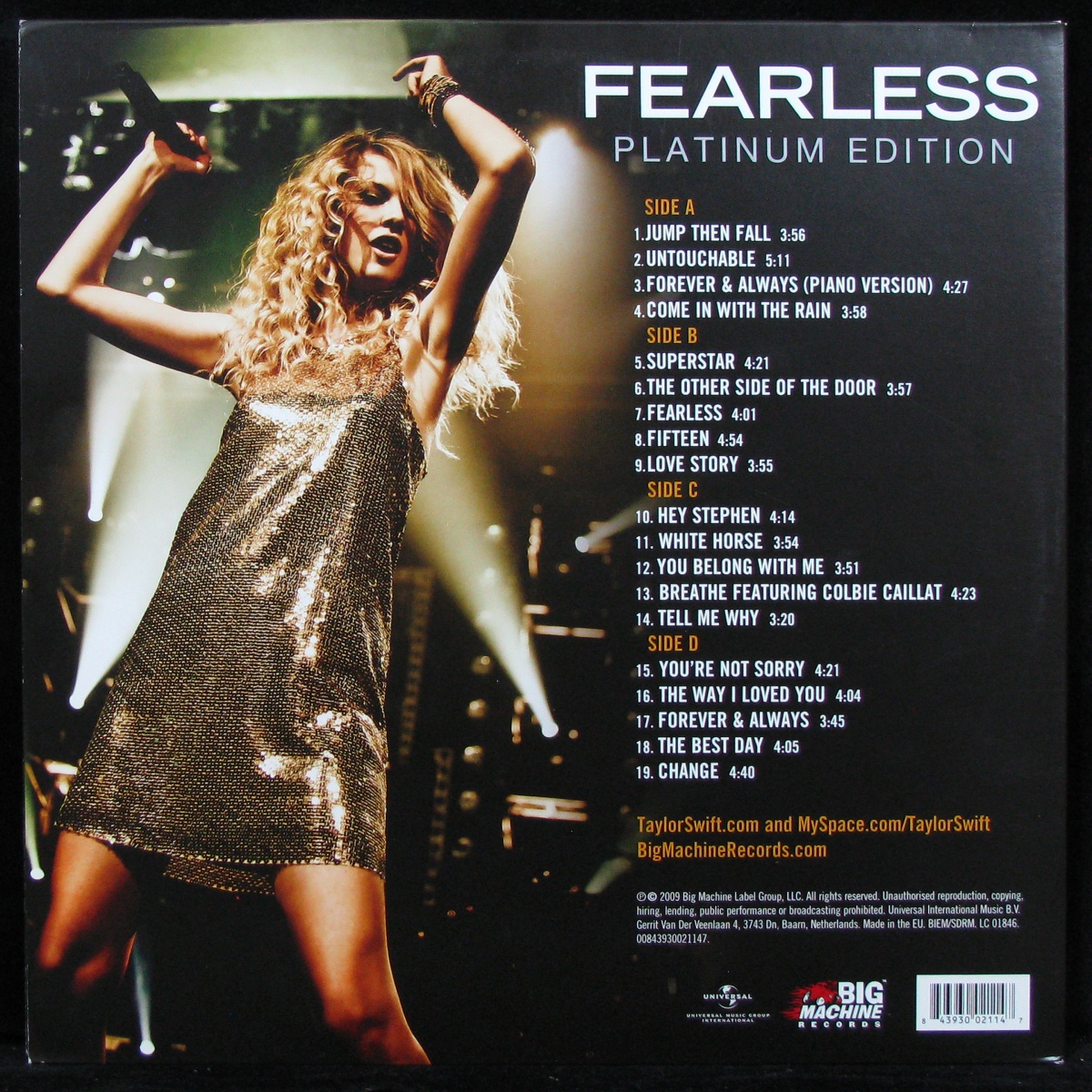 LP Taylor Swift — Fearless (Platinum Edition) (2LP) фото 2