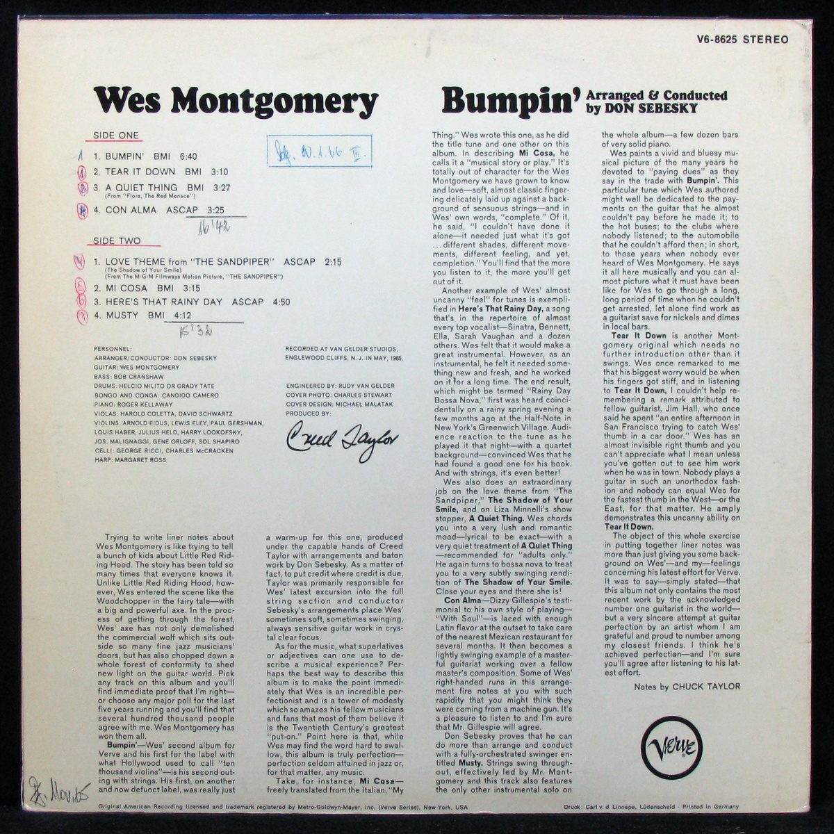LP Wes Montgomery — Bumpin' фото 2