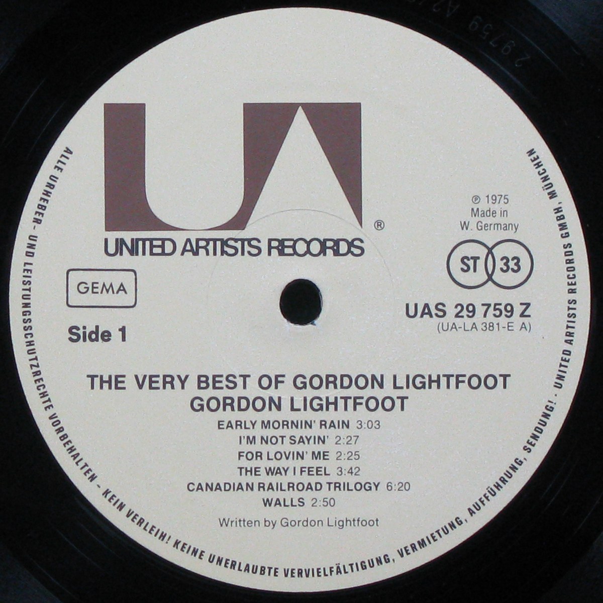 LP Gordon Lightfoot — Very Best Of Gordon Lightfoot фото 2