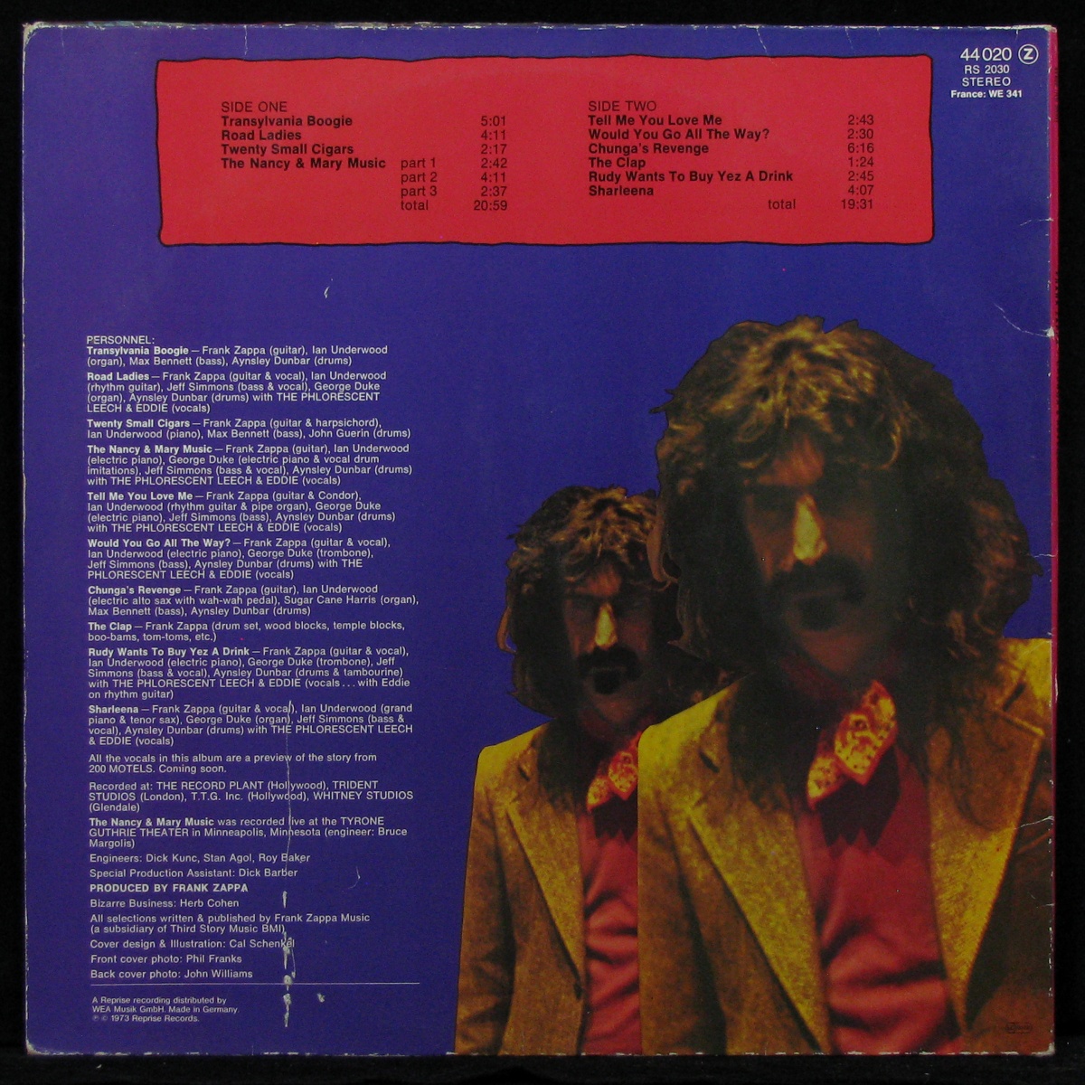 LP Frank Zappa — Chunga's Revenge фото 2