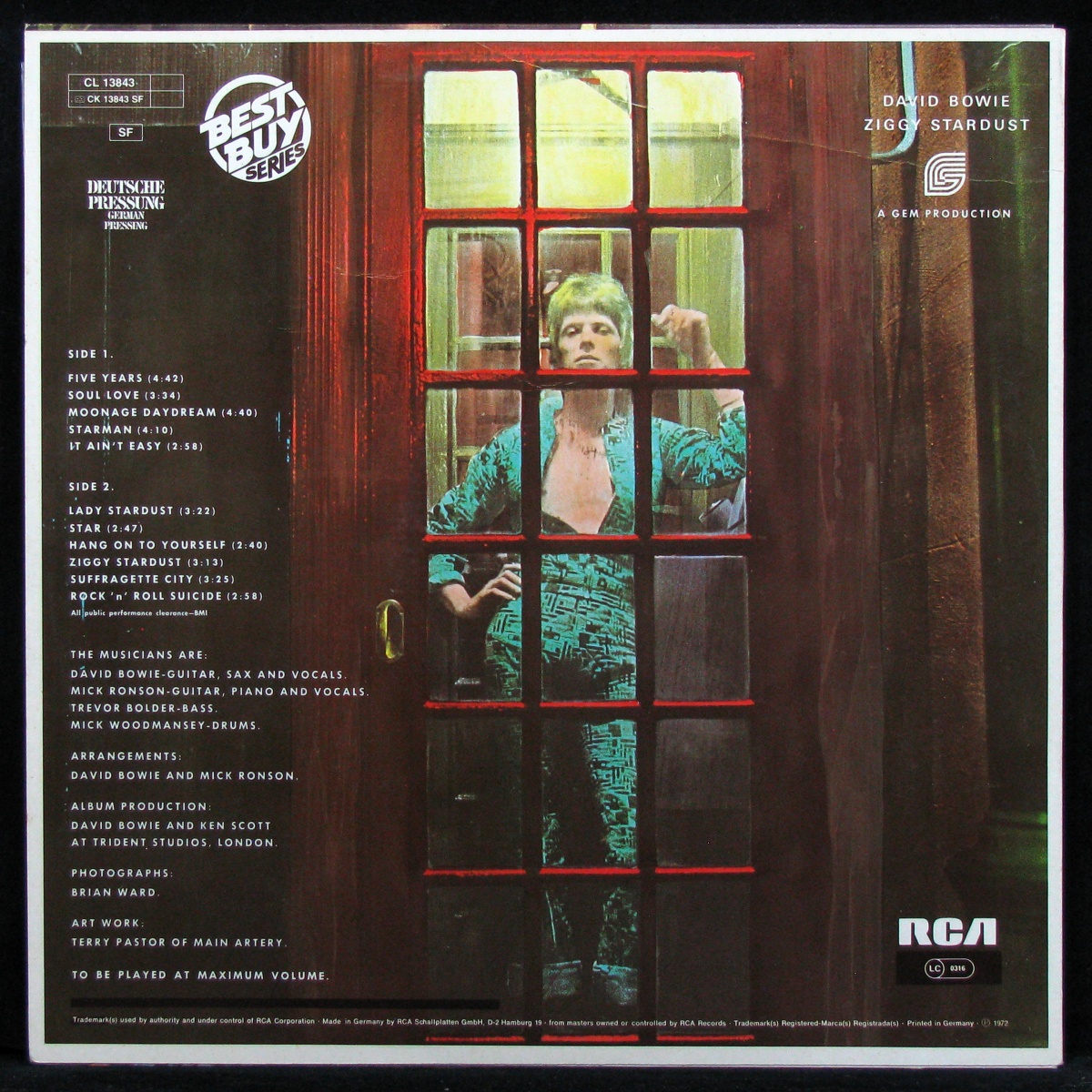 LP David Bowie — Rise And Fall Of Ziggy Stardust фото 2