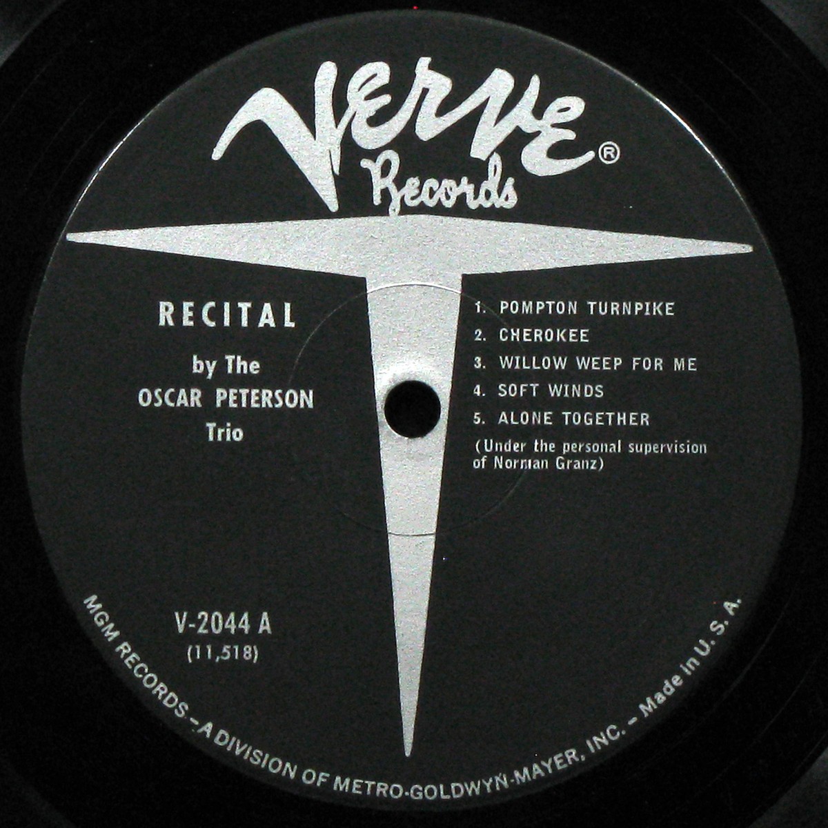 LP Oscar Peterson — Recital (mono) фото 3