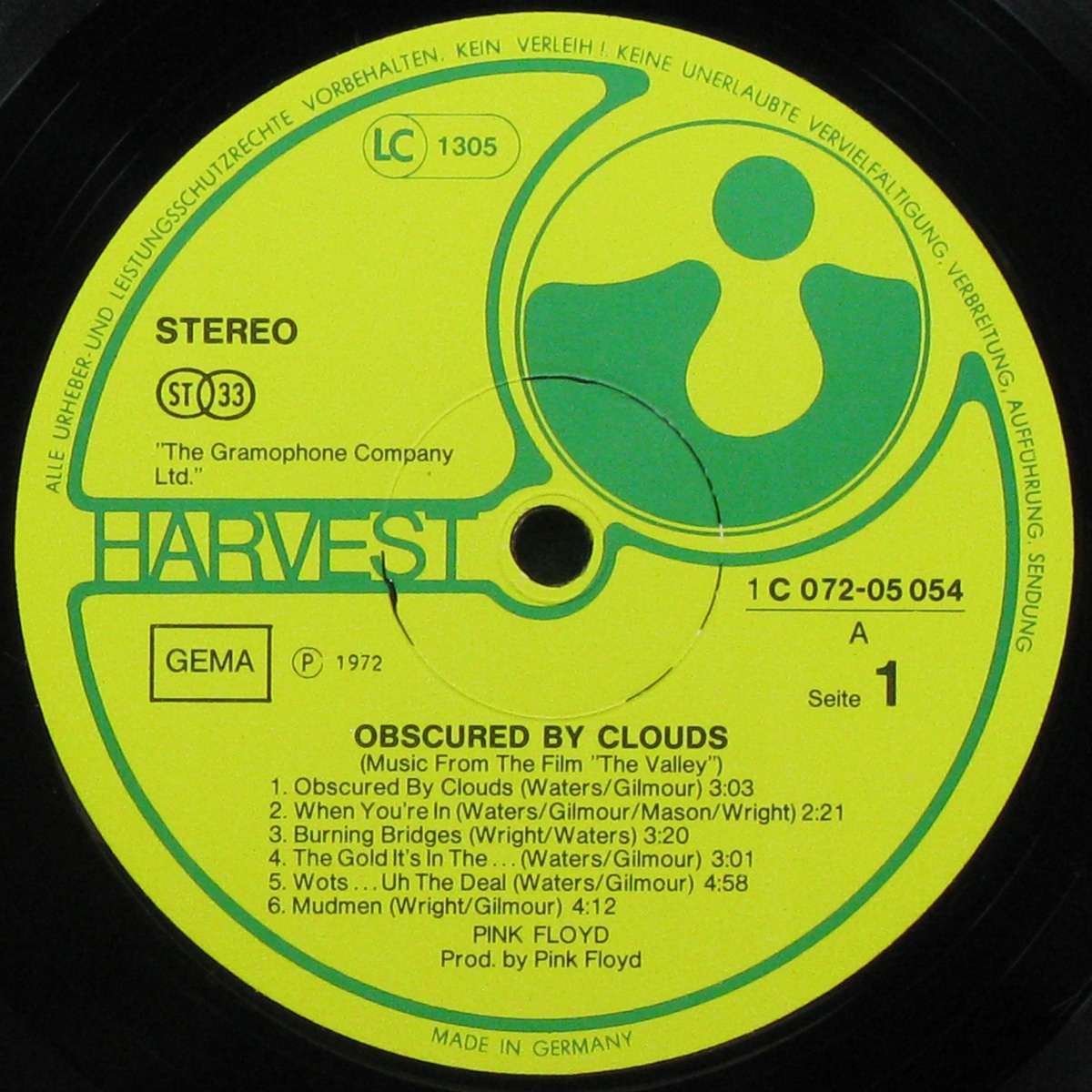 LP Pink Floyd — Obscured By Clouds фото 3