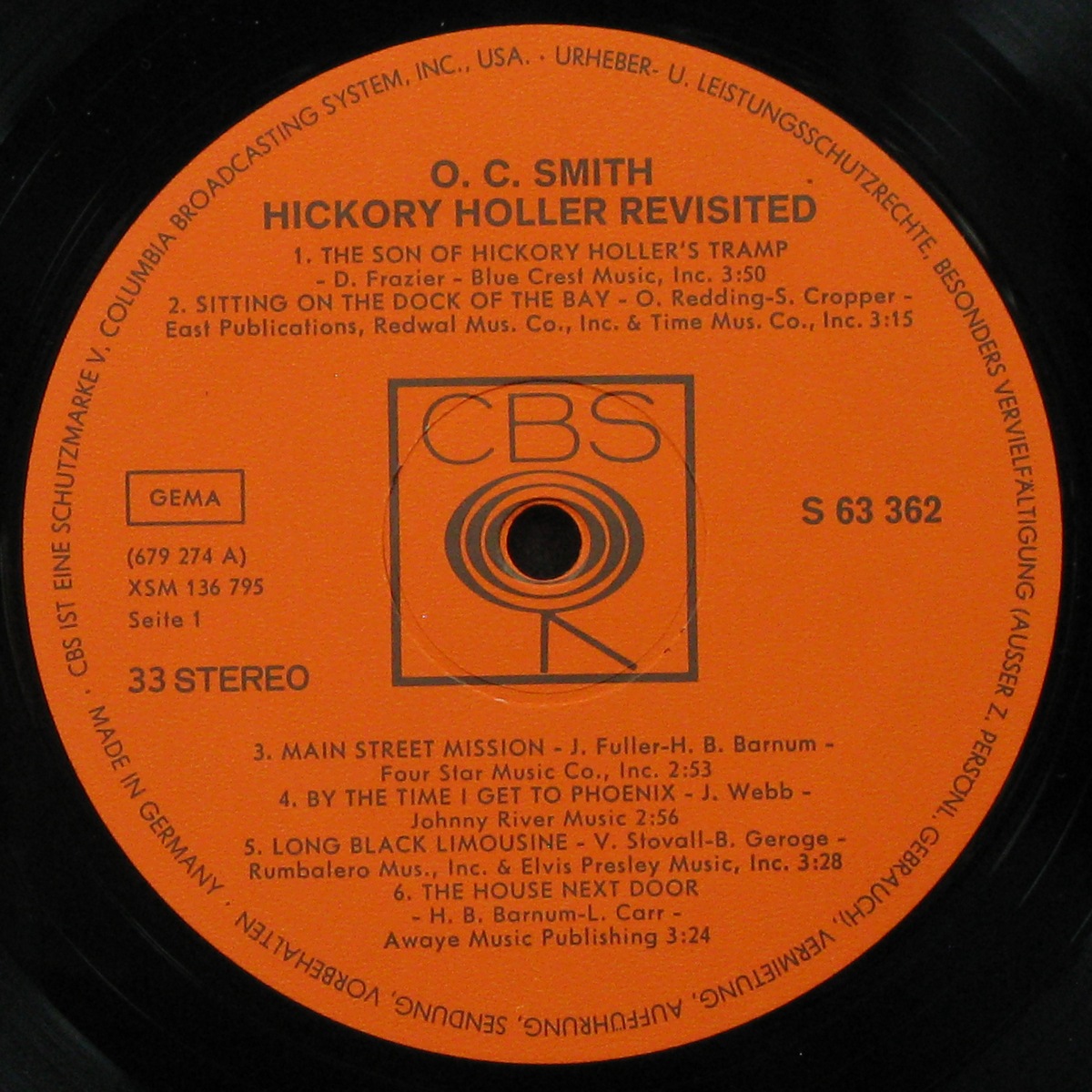 LP O. C. Smith — Hickory Holler Revisited фото 2