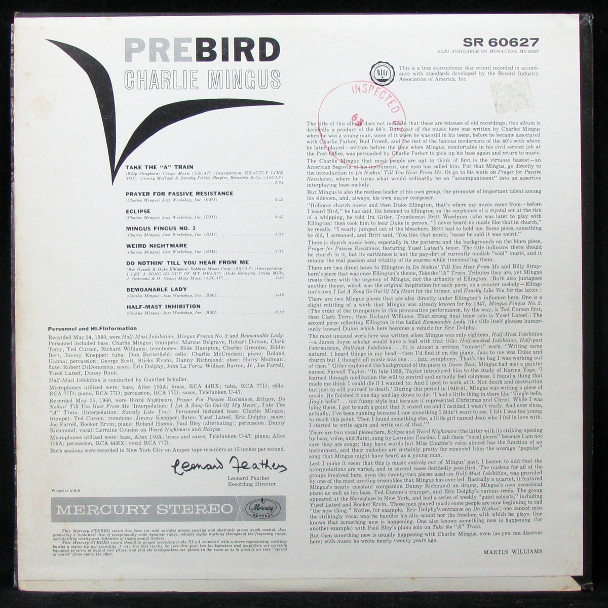 LP Charles Mingus — Pre-Bird фото 2
