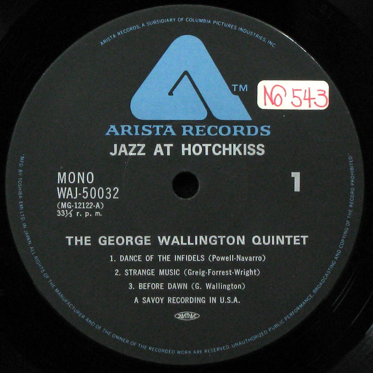 LP George Wallington Quintet — Jazz At Hotchkiss (mono) фото 3