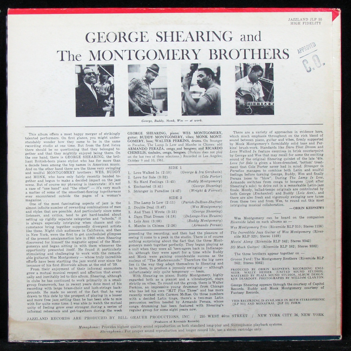 LP George Shearing / Montogemry Brothers — George Shearing And The Montgomery Brothers фото 2