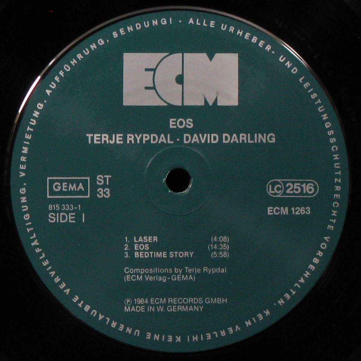 LP Terje Rypdal / David Darling — EOS фото 3