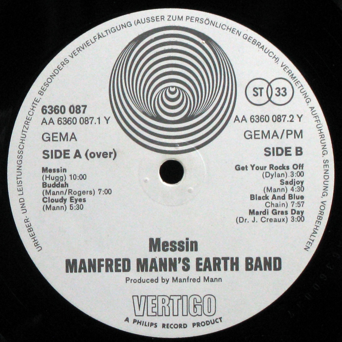LP Manfred Mann's Earth Band — Messin' фото 5