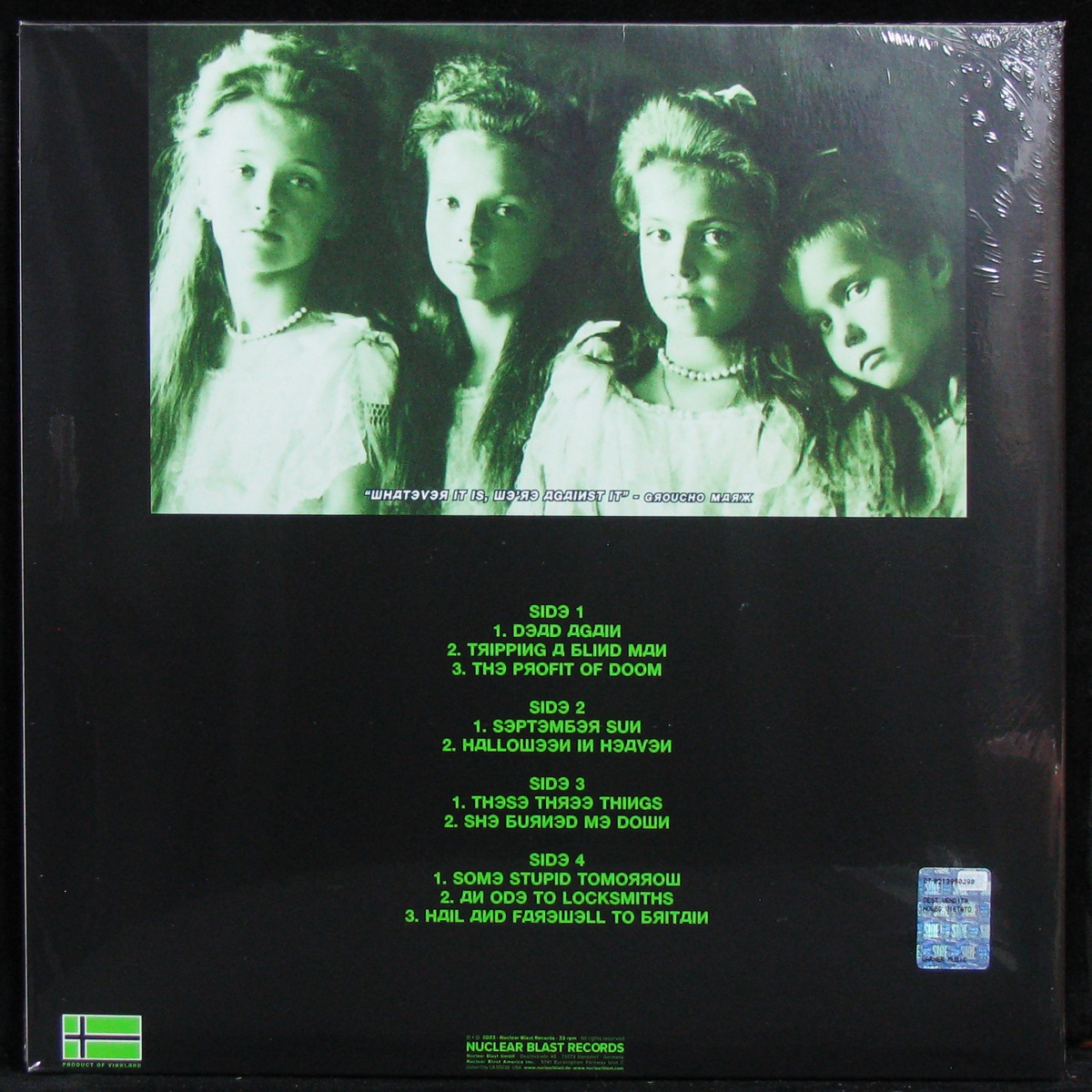 LP Type O Negative — Dead Again (2LP, coloured vinyl) фото 2