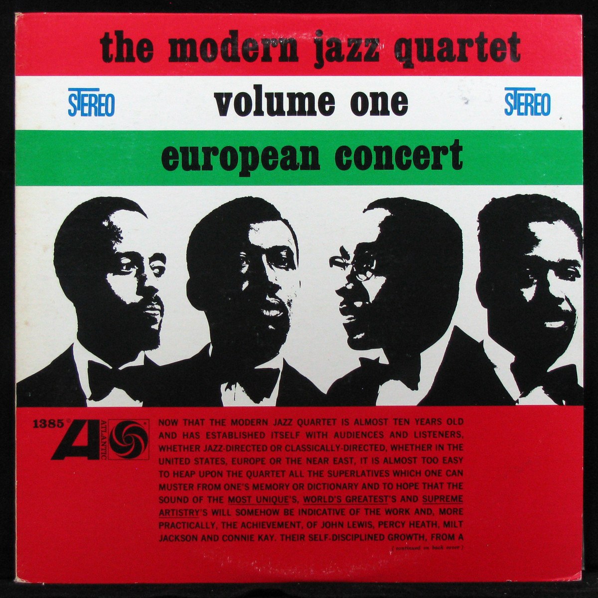 LP Modern Jazz Quartet — European Concert: Volume One фото