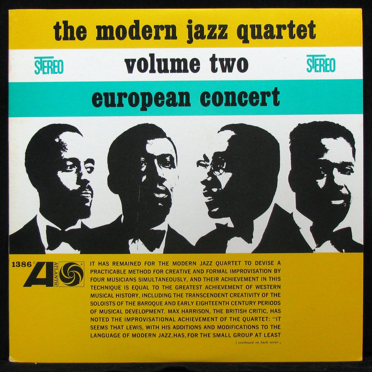 LP Modern Jazz Quartet — European Concert: Volume Two фото