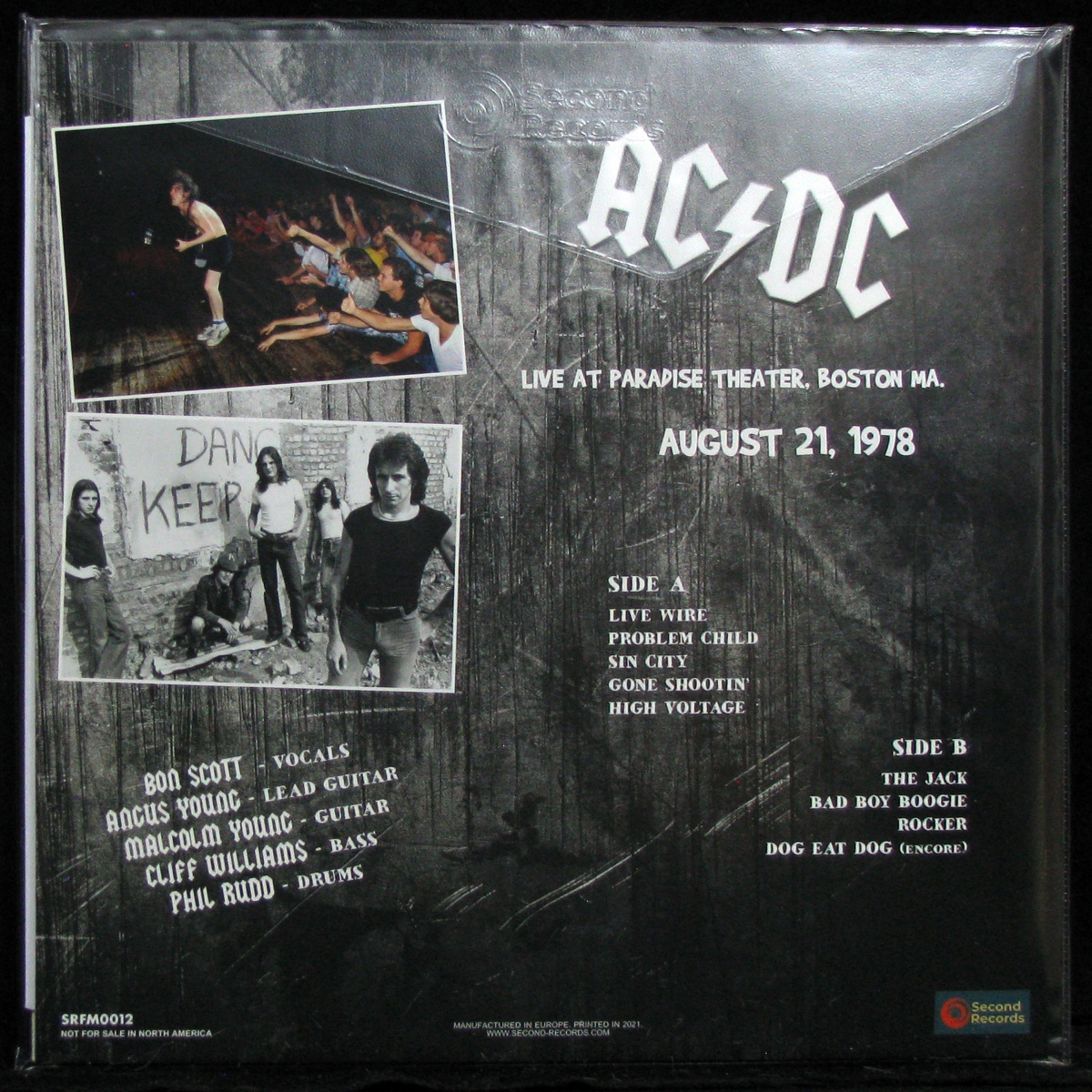 LP AC/DC — Live At Paradise Theater, Boston MA. (1978 August 21) (coloured vinyl) фото 2