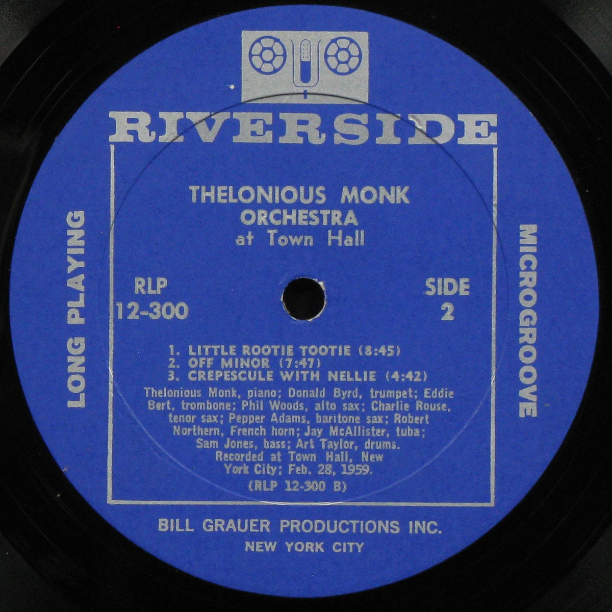 LP Thelonious Monk Orchestra — At Town Hall (mono) фото 4