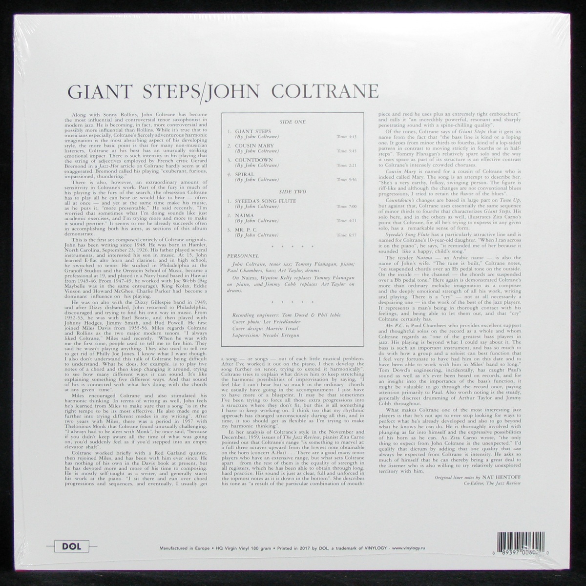 LP John Coltrane — Giant Steps (coloured vinyl) фото 2