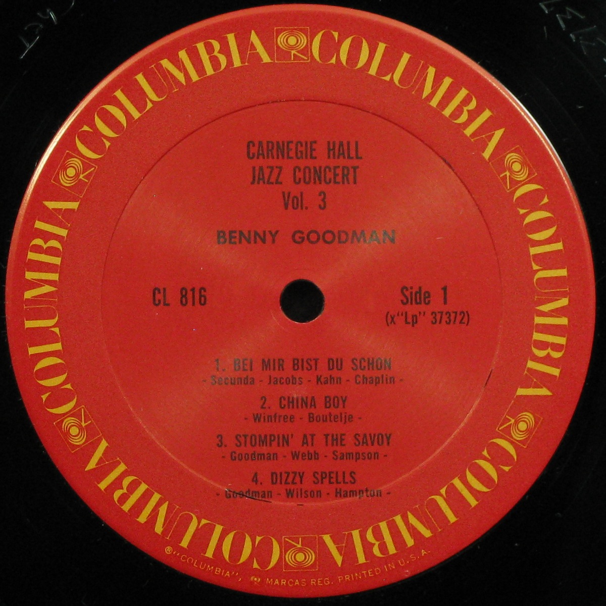 LP Benny Goodman — Famous 1938 Carnegie Hall Jazz Concert Vol.3 (mono) фото 2