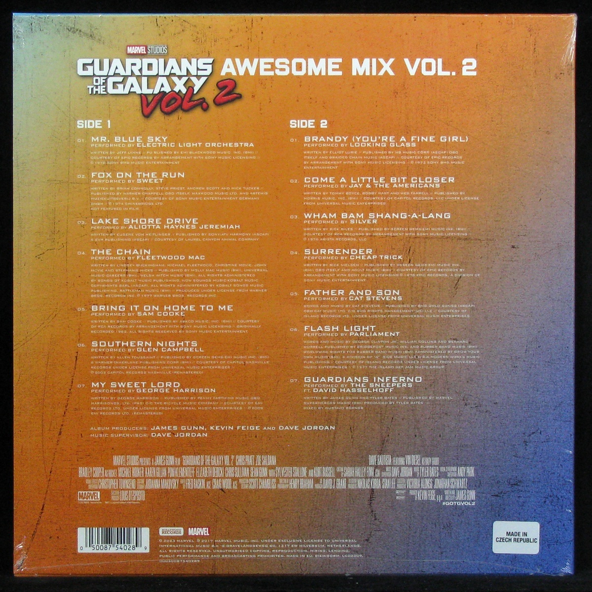LP Soundtrack — Guardians Of The Galaxy Vol.2 (coloured vinyl) фото 2