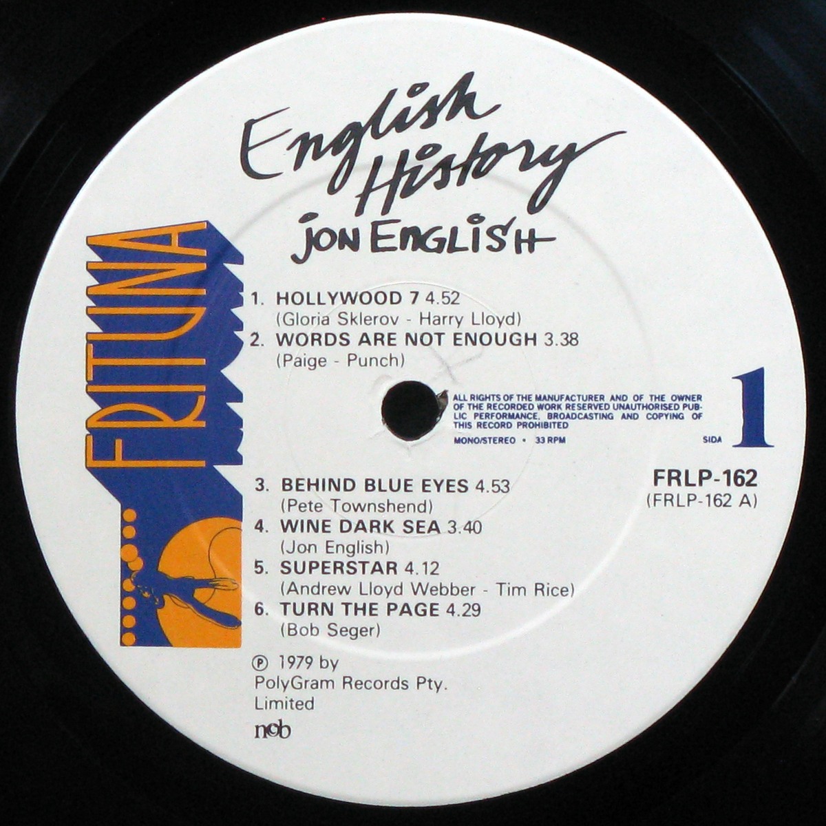 LP Jon English — English History фото 2