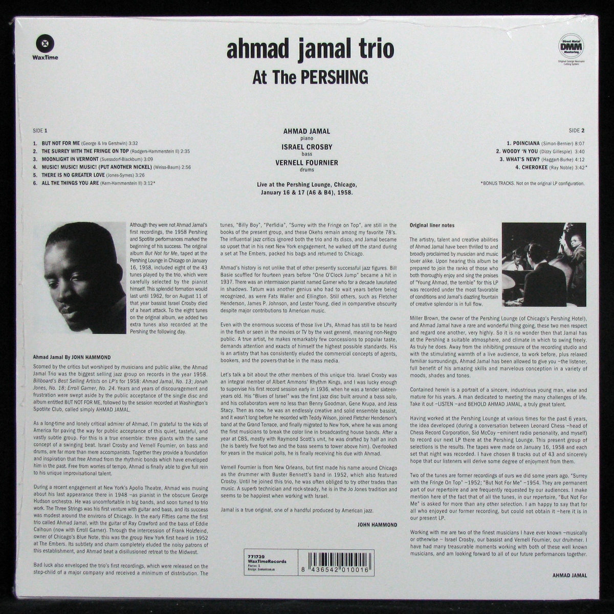 LP Ahmad Jamal — Ahmad Jamal At The Pershing - But Not For Me фото 2