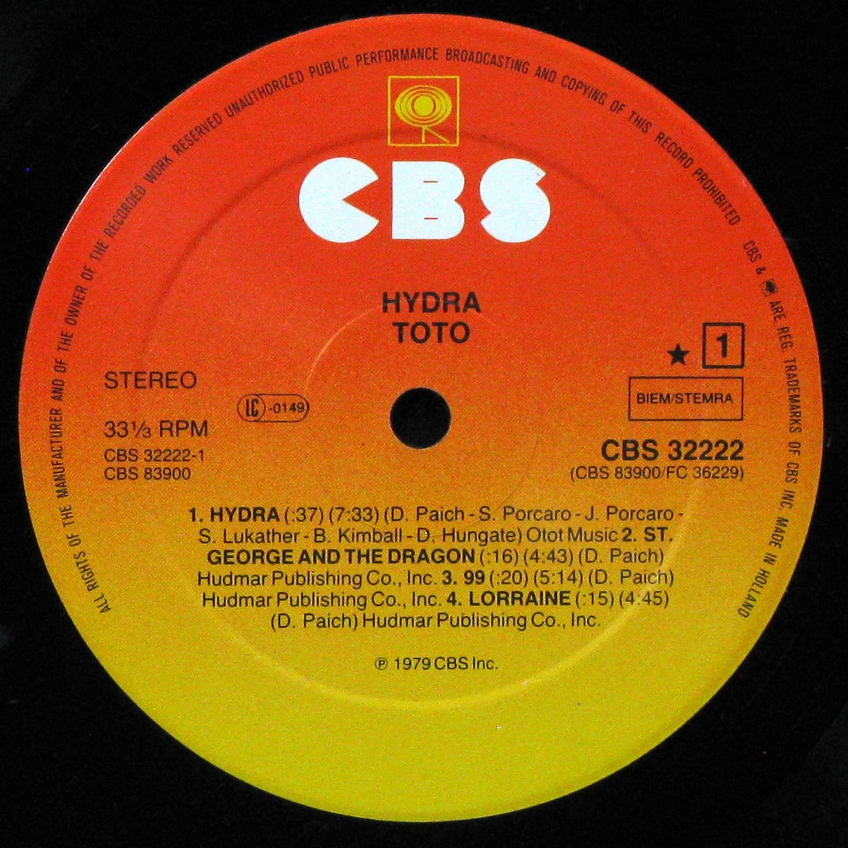 LP Toto — Hydra фото 2