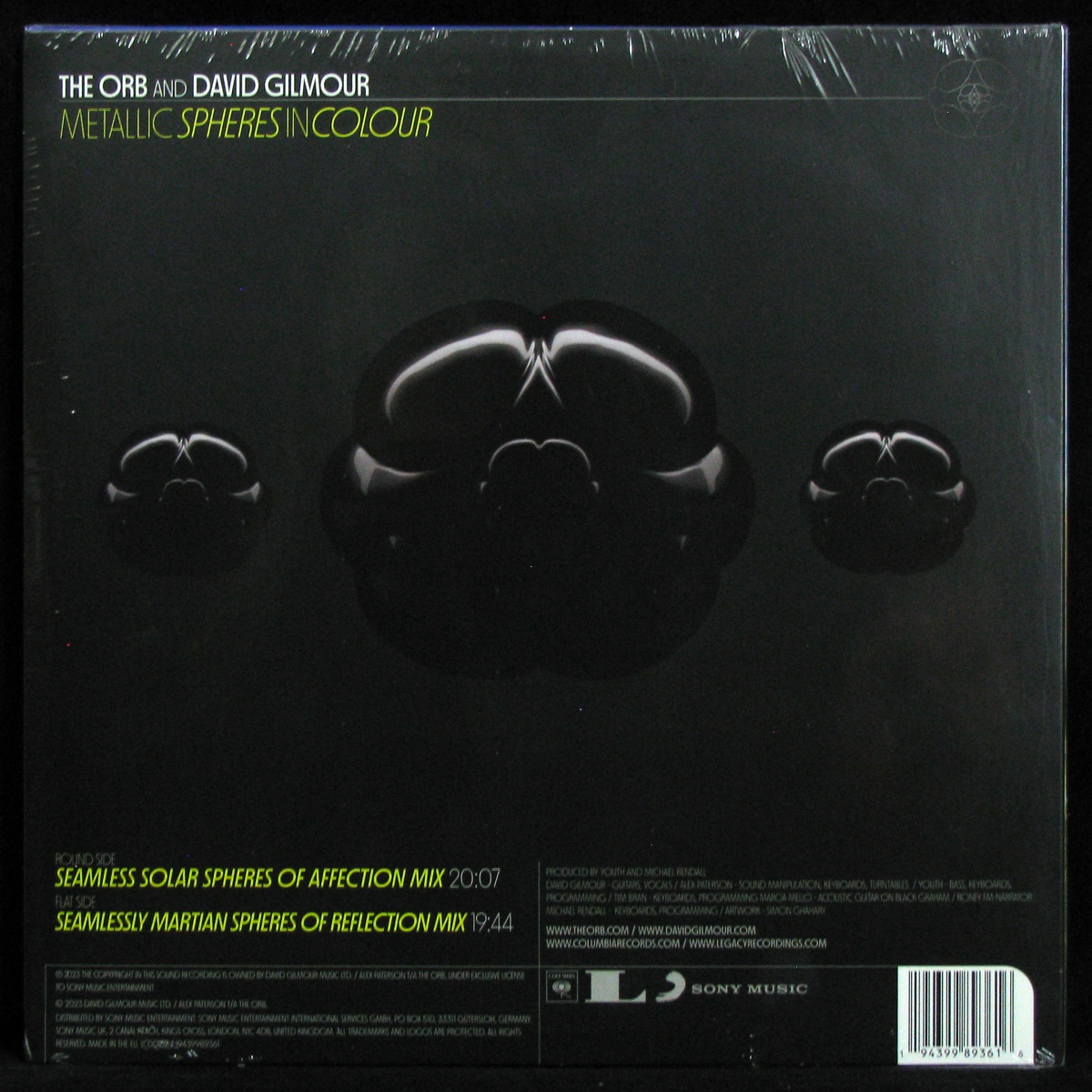 LP ORB / David Gilmour — Metallic Spheres In Colour (+ poster) фото 2