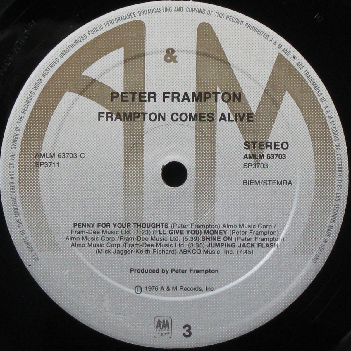 LP Peter Frampton — Frampton Comes Alive (2LP) фото 3