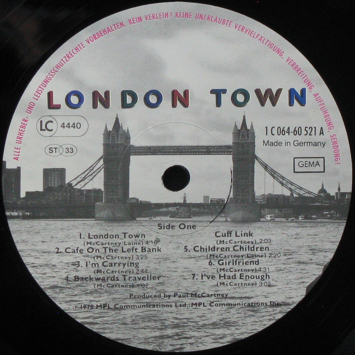 LP Wings — London Town фото 2