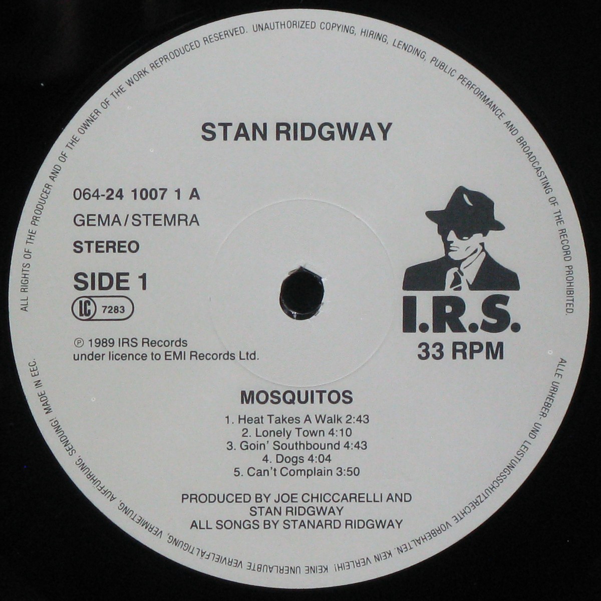 LP Stan Ridgway — Mosquitos фото 2