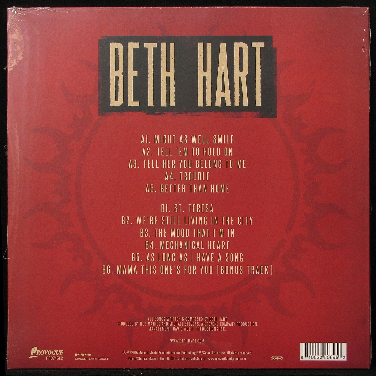 LP Beth Hart — Better Than Home (coloured vinyl) фото 2