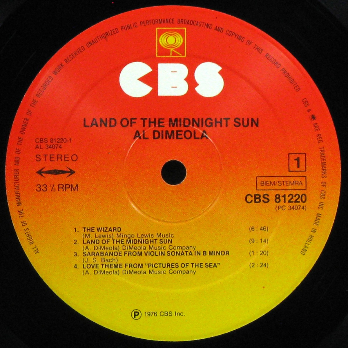 LP Al Di Meola — Land Of The Midnight Sun фото 2