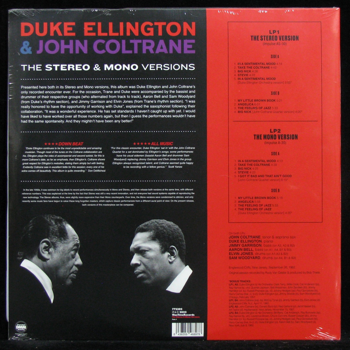 LP Duke Ellington / John Coltrane — Duke Ellington & John Coltrane (2LP, stereo + mono) фото 2