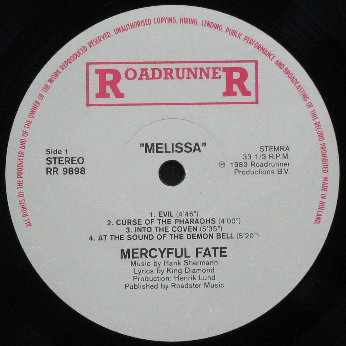LP Mercyful Fate — Melissa фото 3