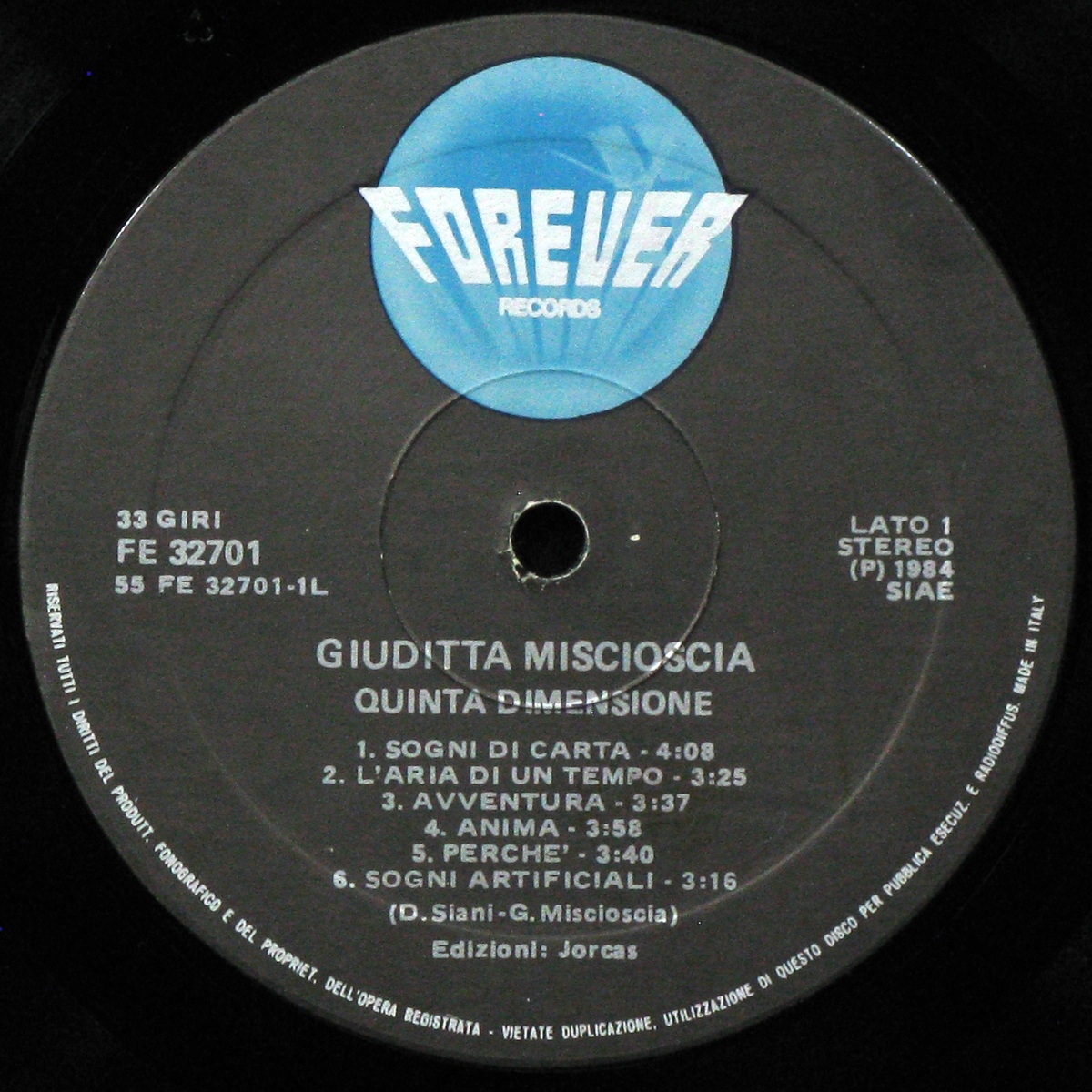 LP Giuditta Miscioscia — Quinta Dimensione Poesie E Musica фото 3