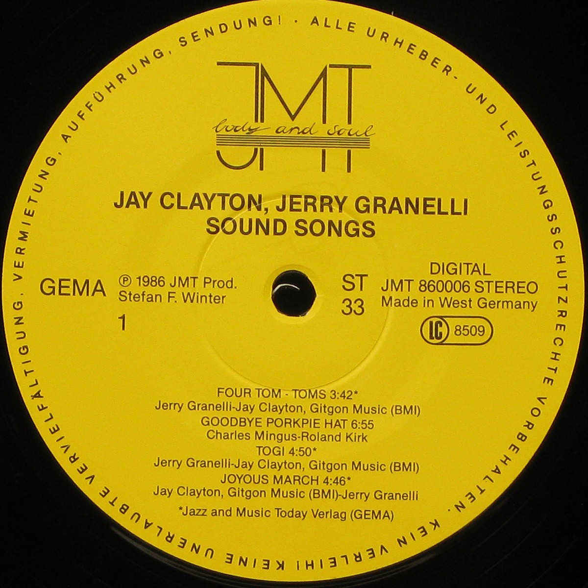LP Jay Clayton / Jerry Granelli — Sound Songs фото 3