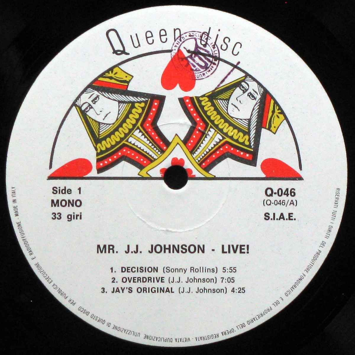 LP J.J. Johnson — Live! (mono) фото 3