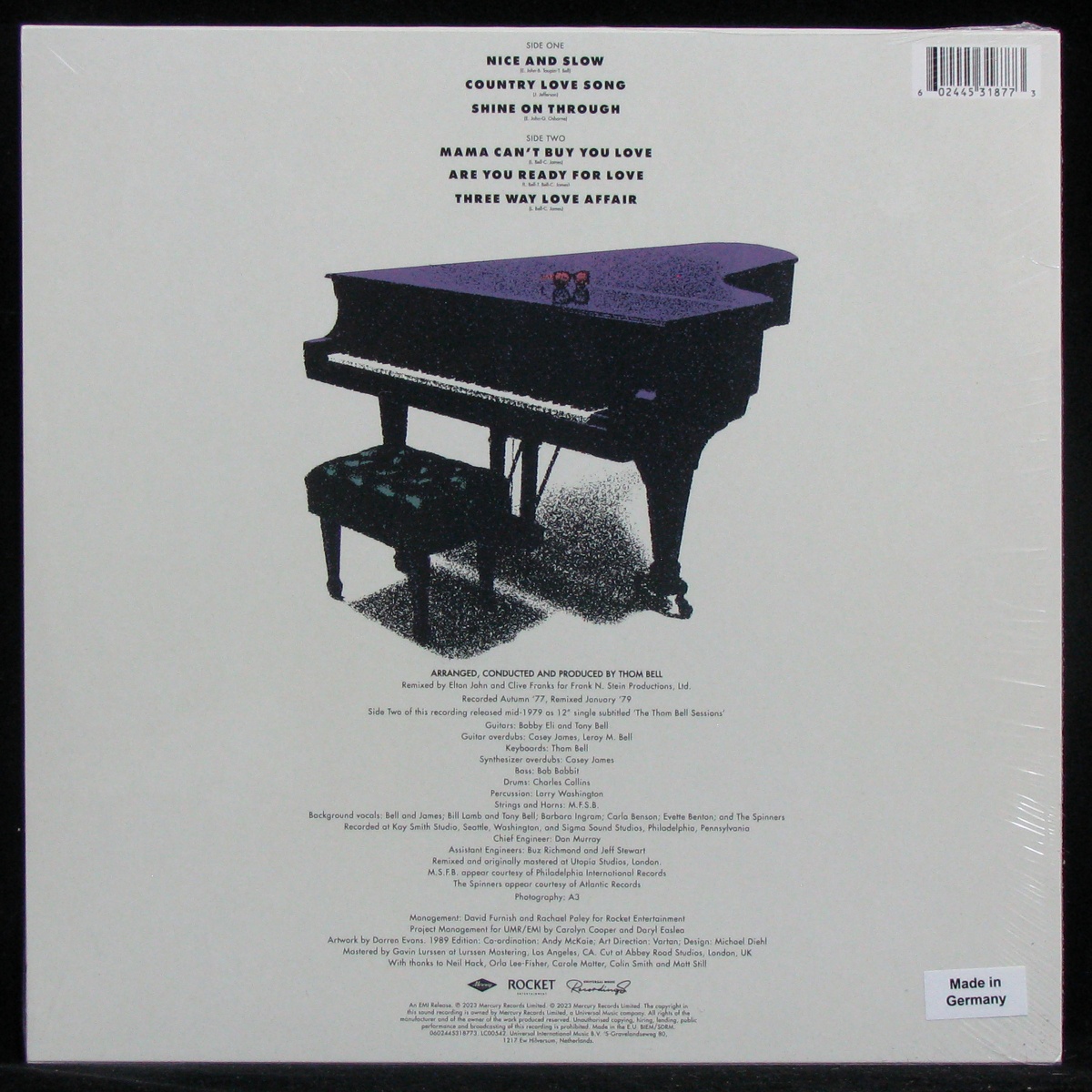 LP Elton John — Complete Thom Bell Sessions фото 2