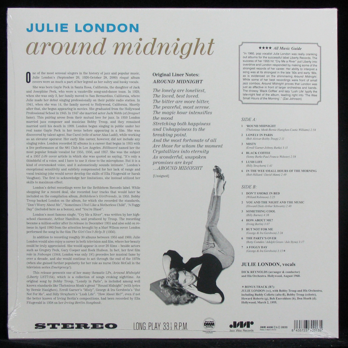 LP Julie London — Around Midnight фото 2
