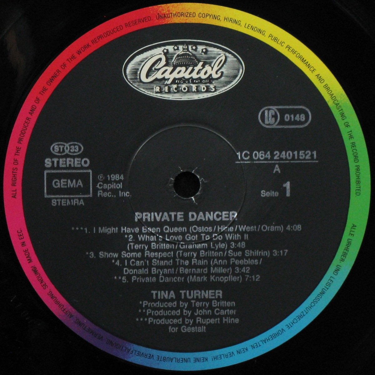 LP Tina Turner — Private Dancer фото 2