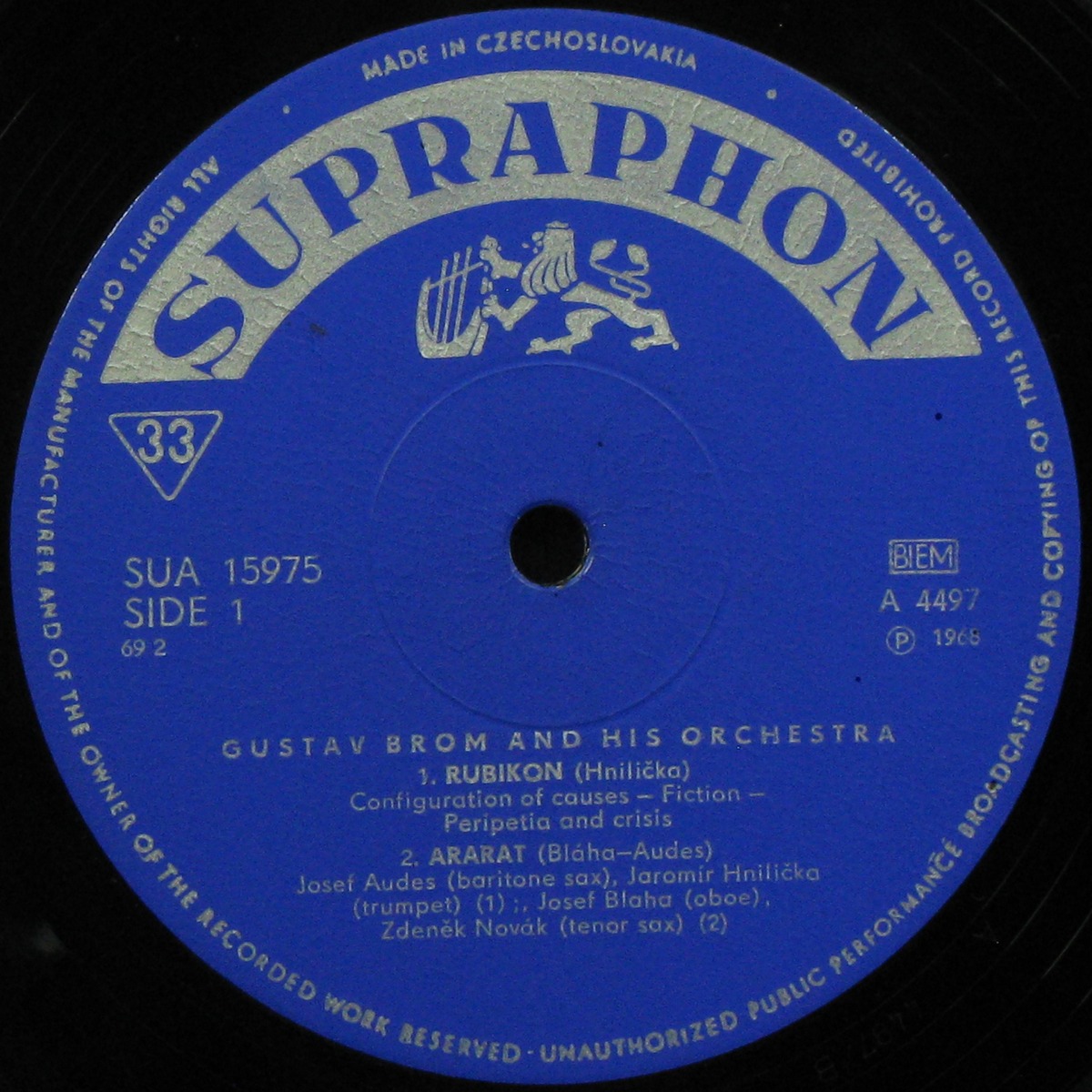 LP Gustav Brom Orchestra — Gustav Brom And His Orchestra (mono) фото 3