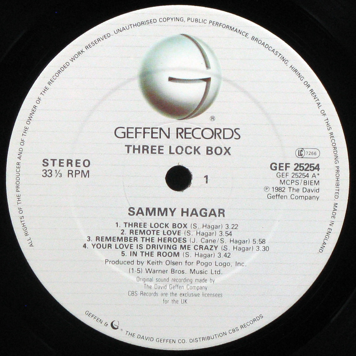 LP Sammy Hagar — Three Lock Box фото 2
