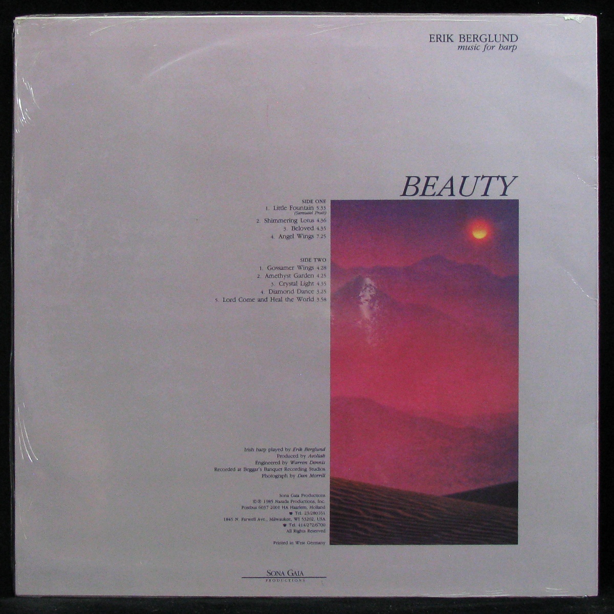 LP Erik Berglund — Beauty (sealed original) фото 2