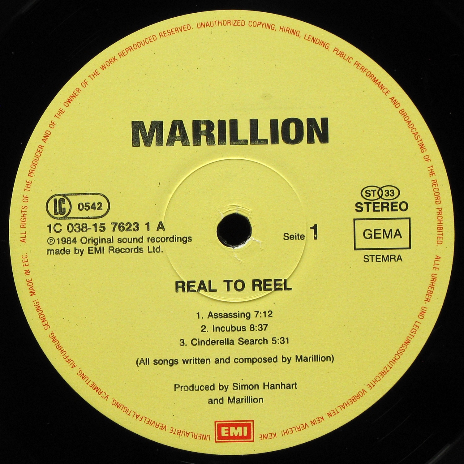 LP Marillion — Real To Reel фото 2