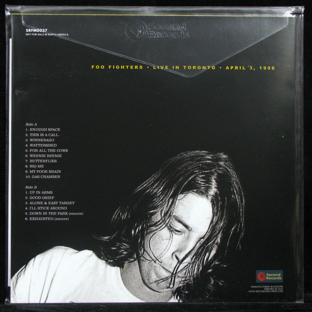 LP Foo Fighters — Live In Toronto - 1996 (coloured vinyl) фото 2