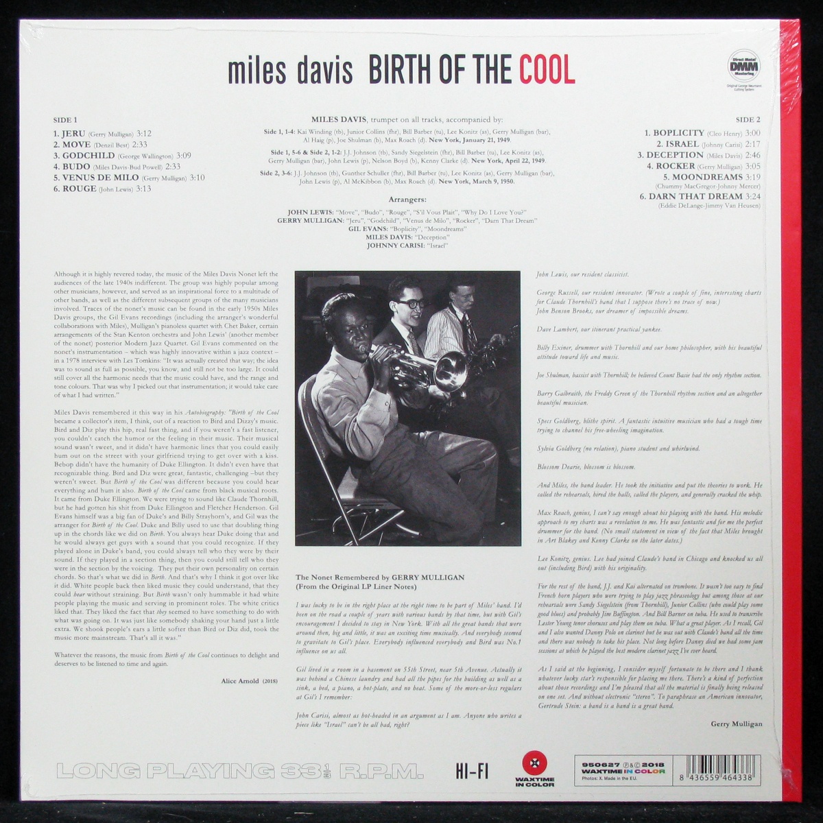 LP Miles Davis — Birth Of The Cool (coloured vinyl) фото 2