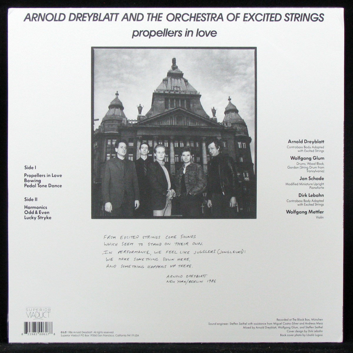 LP Arnold Dreyblatt / The Orchestra Of Excited Strings — Propellers In Love фото 2