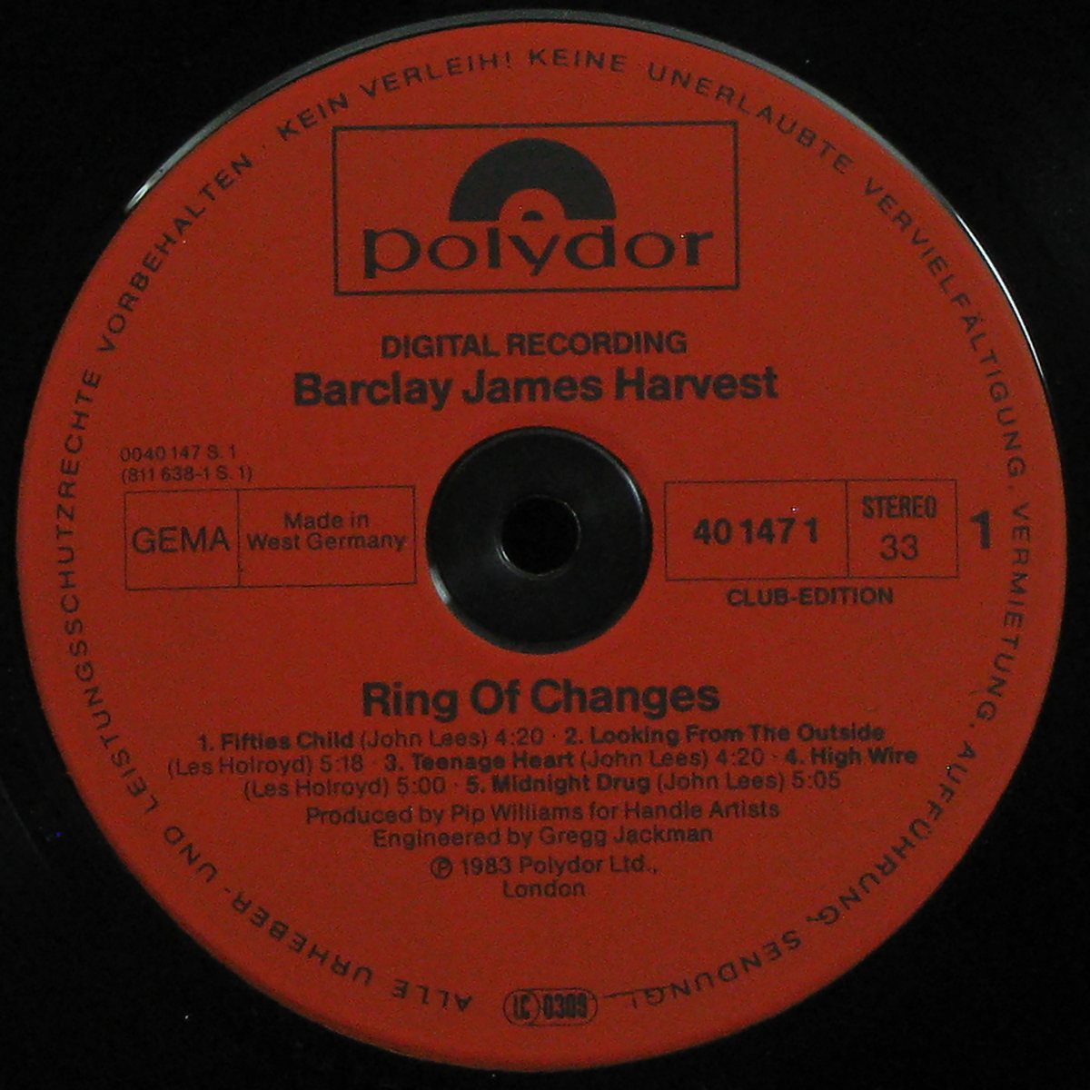 LP Barclay James Harvest — Ring Of Changes (club edition) фото 2