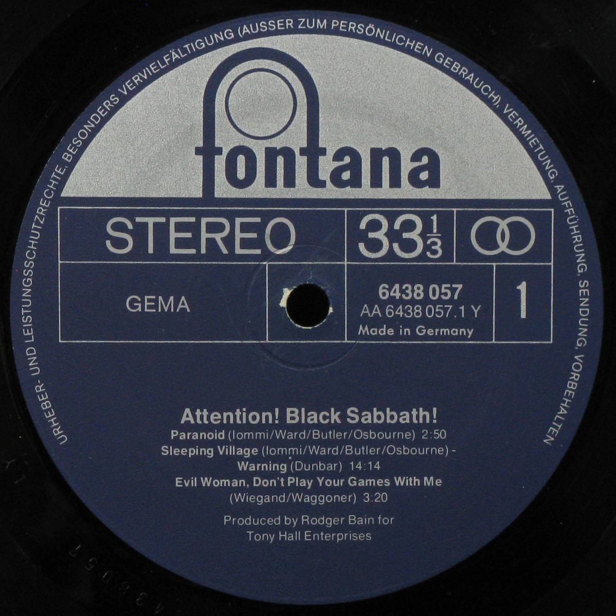 LP Black Sabbath — Attention! Black Sabbath! фото 2